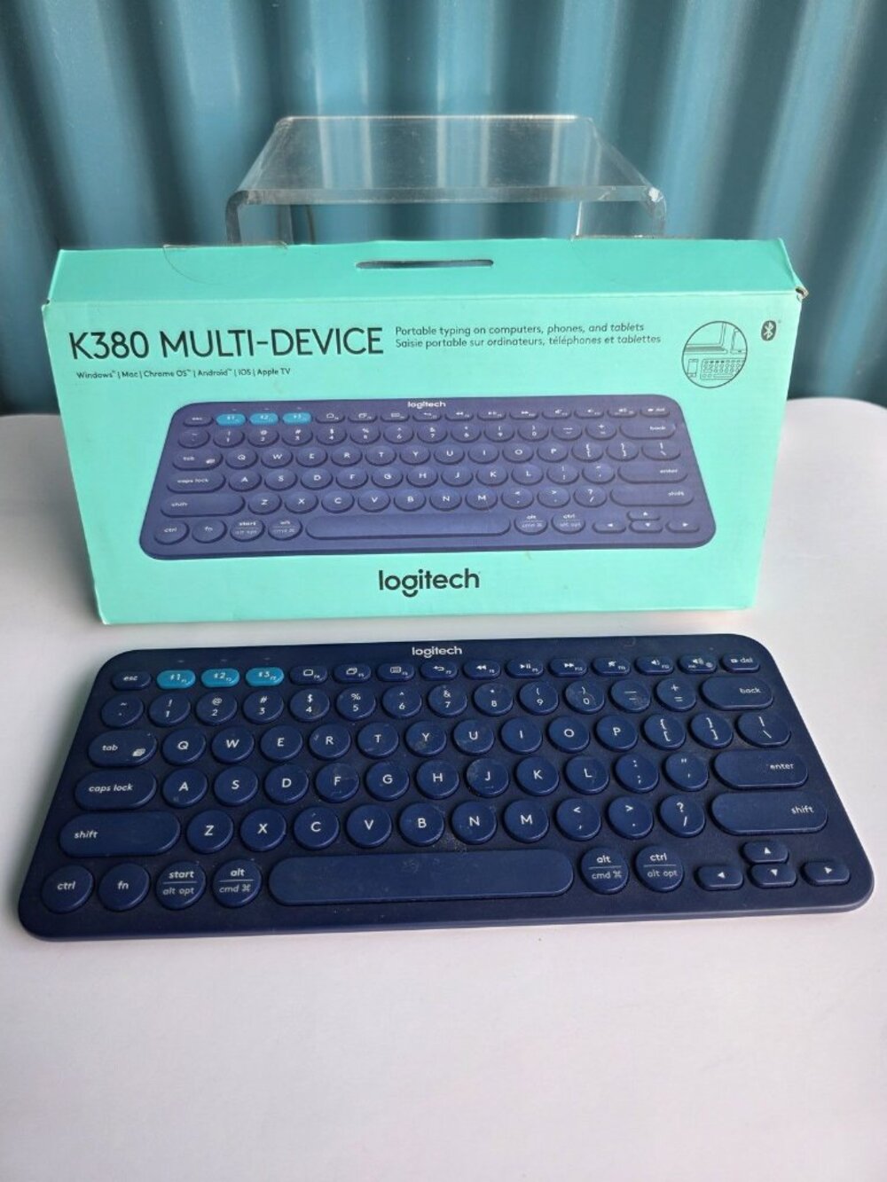 Logitech K380 Multi-Device Bluetooth Wireless Keyboard Dark Blue - CA Seller
